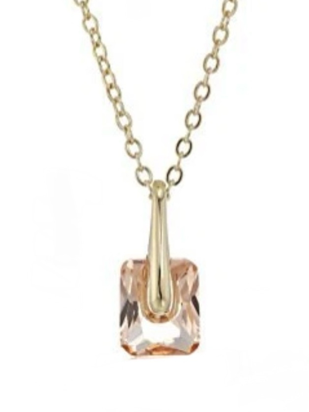 Ivanka Trump Gold Plated Cable 18"
Chain Pink Square Crystal Pendant
Necklace